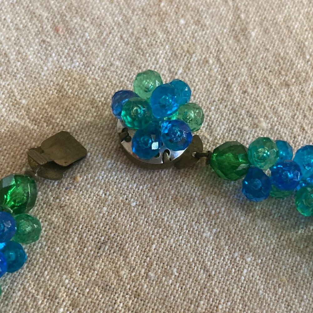 Vintage West Germany Bead Cluster Necklace - Picture 7 of 16